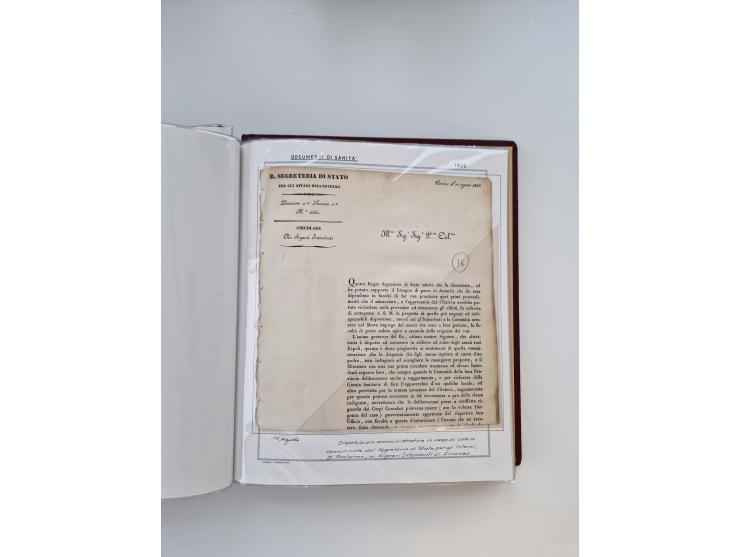 PIEMONT: 1585/1886, über 150 Briefe und Dokumente (wenige Dokumente als Kopie), ab einem sehr frühen Dokument aus 1585, einig