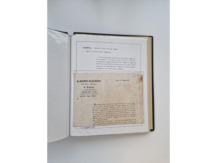 PIEMONT: 1585/1886, über 150 Briefe und Dokumente (wenige Dokumente als Kopie), ab einem sehr frühen Dokument aus 1585, einig