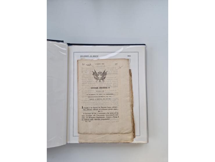 PIEMONT: 1585/1886, über 150 Briefe und Dokumente (wenige Dokumente als Kopie), ab einem sehr frühen Dokument aus 1585, einig