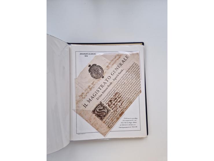 PIEMONT: 1585/1886, über 150 Briefe und Dokumente (wenige Dokumente als Kopie), ab einem sehr frühen Dokument aus 1585, einig