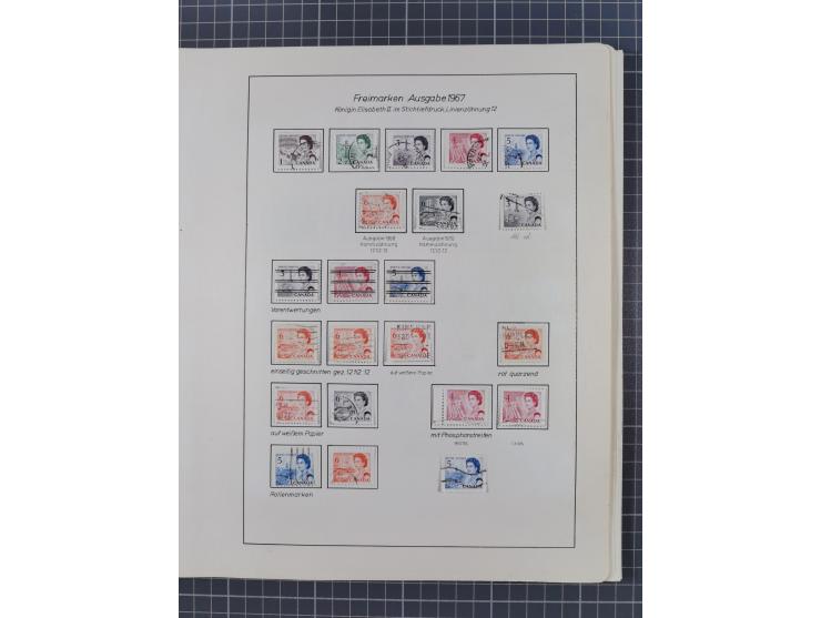 1851/1994, unused and used, later on also mint never hinged collection including some covers, with British Colombia, Newfound