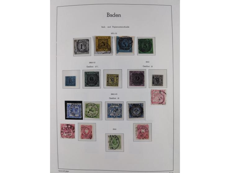 1851/1940 (ca.), ungebraucht und gestempelte Sammlung mit u.a. Bayern, Hannover Mi.-Nr. 4 mit Restgummi (helle Stelle) , Preu