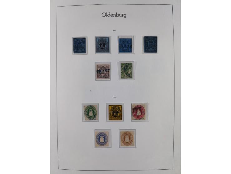 1851/1940 (ca.), ungebraucht und gestempelte Sammlung mit u.a. Bayern, Hannover Mi.-Nr. 4 mit Restgummi (helle Stelle) , Preu