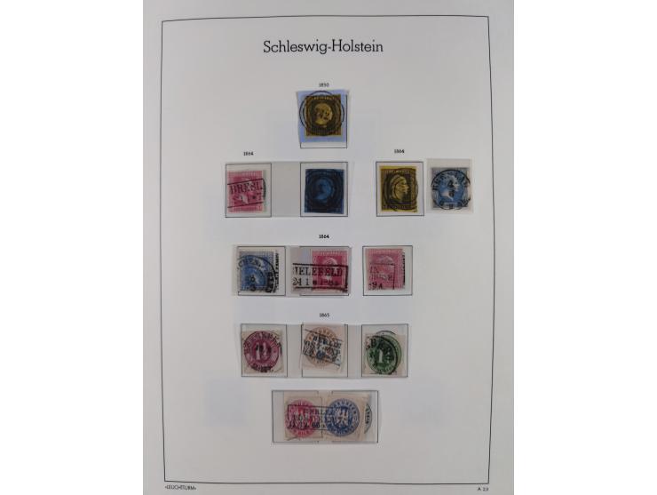 1851/1940 (ca.), ungebraucht und gestempelte Sammlung mit u.a. Bayern, Hannover Mi.-Nr. 4 mit Restgummi (helle Stelle) , Preu