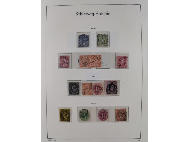 1851/1940 (ca.), ungebraucht und gestempelte Sammlung mit u.a. Bayern, Hannover Mi.-Nr. 4 mit Restgummi (helle Stelle) , Preu