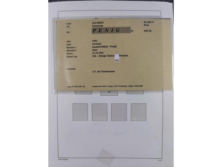 1851/1940 (ca.), ungebraucht und gestempelte Sammlung mit u.a. Bayern, Hannover Mi.-Nr. 4 mit Restgummi (helle Stelle) , Preu