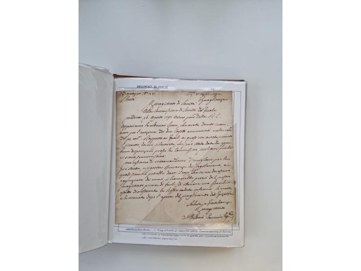 ITALIEN: 1625/1859, Ausstellungssammlung mit über 80 Briefen und Dokumenten, meist Kirchenstaat, jedoch auch etwas Modena und