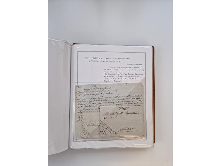 ITALIEN: 1625/1859, Ausstellungssammlung mit über 80 Briefen und Dokumenten, meist Kirchenstaat, jedoch auch etwas Modena und