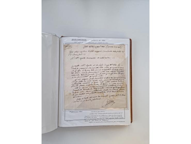 ITALIEN: 1625/1859, Ausstellungssammlung mit über 80 Briefen und Dokumenten, meist Kirchenstaat, jedoch auch etwas Modena und
