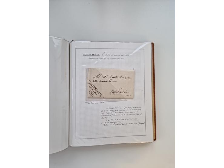 ITALIEN: 1625/1859, Ausstellungssammlung mit über 80 Briefen und Dokumenten, meist Kirchenstaat, jedoch auch etwas Modena und