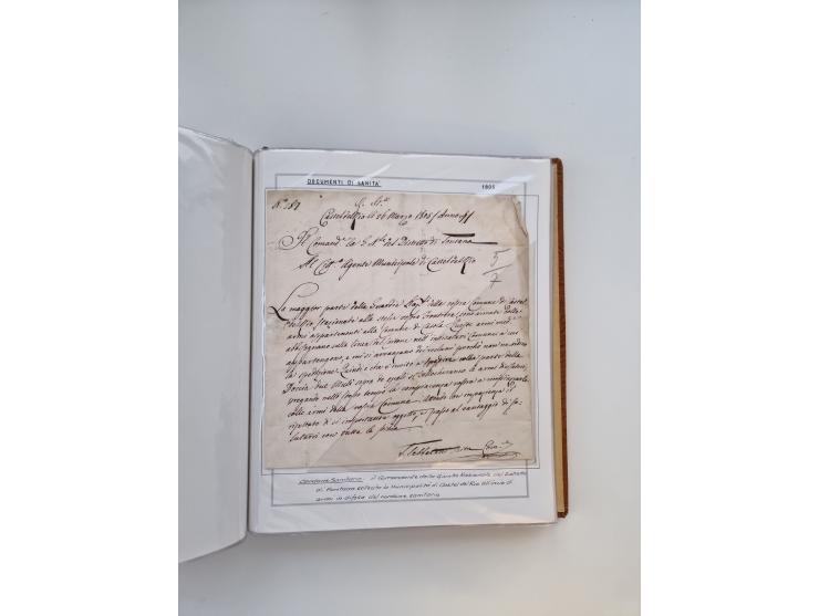 ITALIEN: 1625/1859, Ausstellungssammlung mit über 80 Briefen und Dokumenten, meist Kirchenstaat, jedoch auch etwas Modena und