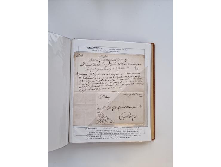 ITALIEN: 1625/1859, Ausstellungssammlung mit über 80 Briefen und Dokumenten, meist Kirchenstaat, jedoch auch etwas Modena und
