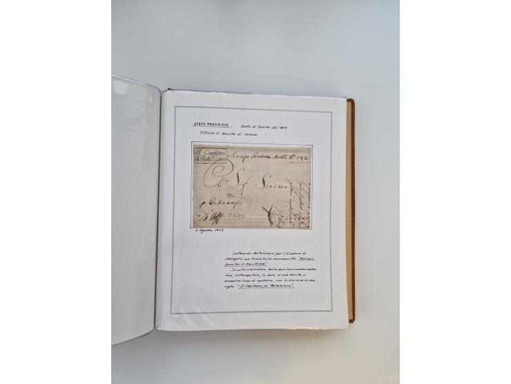 ITALIEN: 1625/1859, Ausstellungssammlung mit über 80 Briefen und Dokumenten, meist Kirchenstaat, jedoch auch etwas Modena und