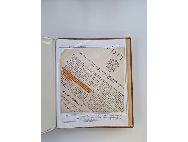 ITALIEN: 1625/1859, Ausstellungssammlung mit über 80 Briefen und Dokumenten, meist Kirchenstaat, jedoch auch etwas Modena und