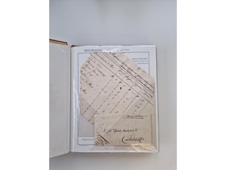 ITALIEN: 1625/1859, Ausstellungssammlung mit über 80 Briefen und Dokumenten, meist Kirchenstaat, jedoch auch etwas Modena und