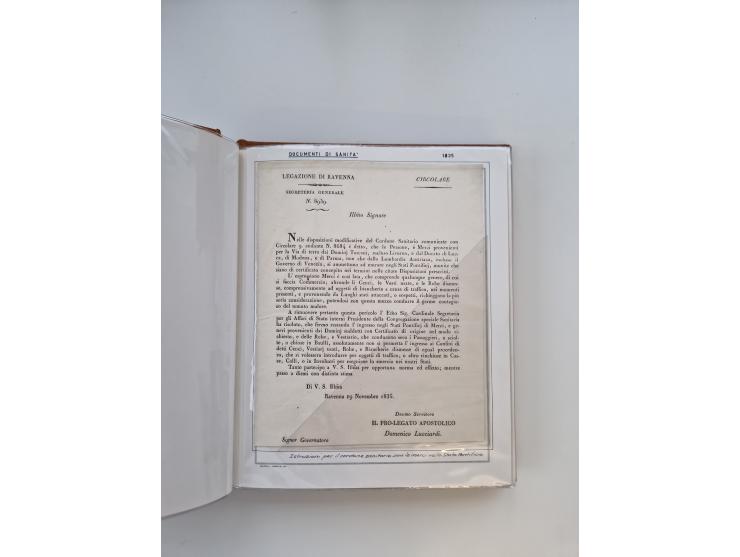 ITALIEN: 1625/1859, Ausstellungssammlung mit über 80 Briefen und Dokumenten, meist Kirchenstaat, jedoch auch etwas Modena und