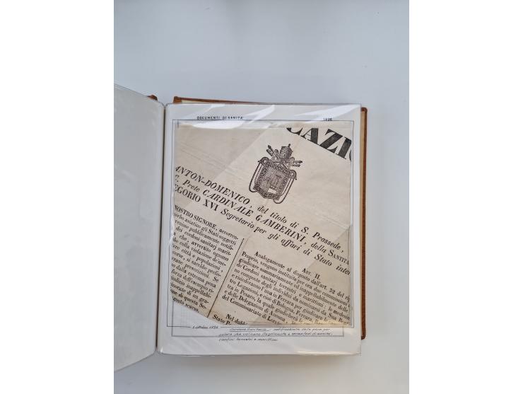 ITALIEN: 1625/1859, Ausstellungssammlung mit über 80 Briefen und Dokumenten, meist Kirchenstaat, jedoch auch etwas Modena und