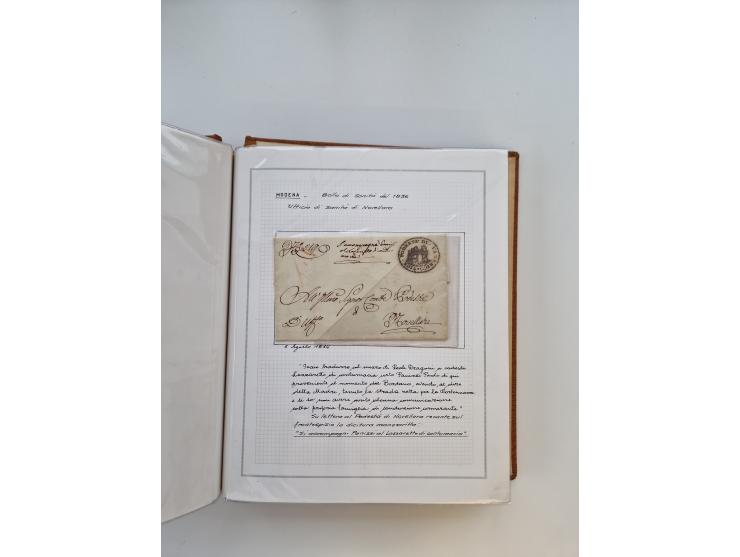 ITALIEN: 1625/1859, Ausstellungssammlung mit über 80 Briefen und Dokumenten, meist Kirchenstaat, jedoch auch etwas Modena und