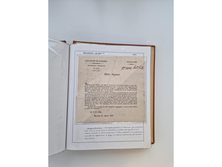 ITALIEN: 1625/1859, Ausstellungssammlung mit über 80 Briefen und Dokumenten, meist Kirchenstaat, jedoch auch etwas Modena und