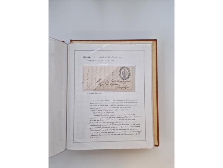 ITALIEN: 1625/1859, Ausstellungssammlung mit über 80 Briefen und Dokumenten, meist Kirchenstaat, jedoch auch etwas Modena und