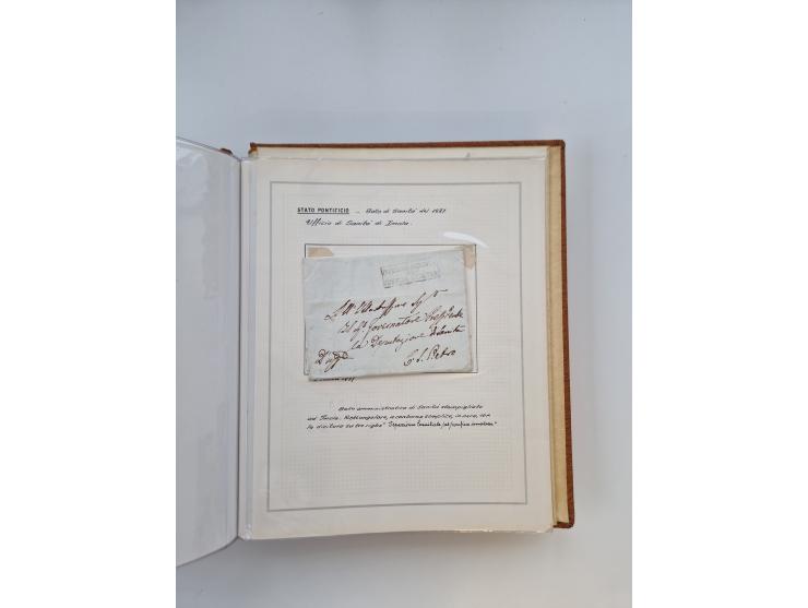 ITALIEN: 1625/1859, Ausstellungssammlung mit über 80 Briefen und Dokumenten, meist Kirchenstaat, jedoch auch etwas Modena und