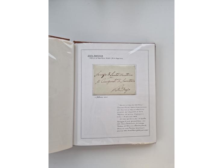 ITALIEN: 1625/1859, Ausstellungssammlung mit über 80 Briefen und Dokumenten, meist Kirchenstaat, jedoch auch etwas Modena und