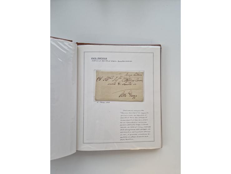 ITALIEN: 1625/1859, Ausstellungssammlung mit über 80 Briefen und Dokumenten, meist Kirchenstaat, jedoch auch etwas Modena und