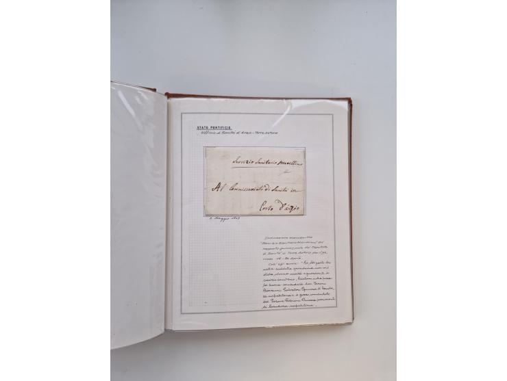 ITALIEN: 1625/1859, Ausstellungssammlung mit über 80 Briefen und Dokumenten, meist Kirchenstaat, jedoch auch etwas Modena und