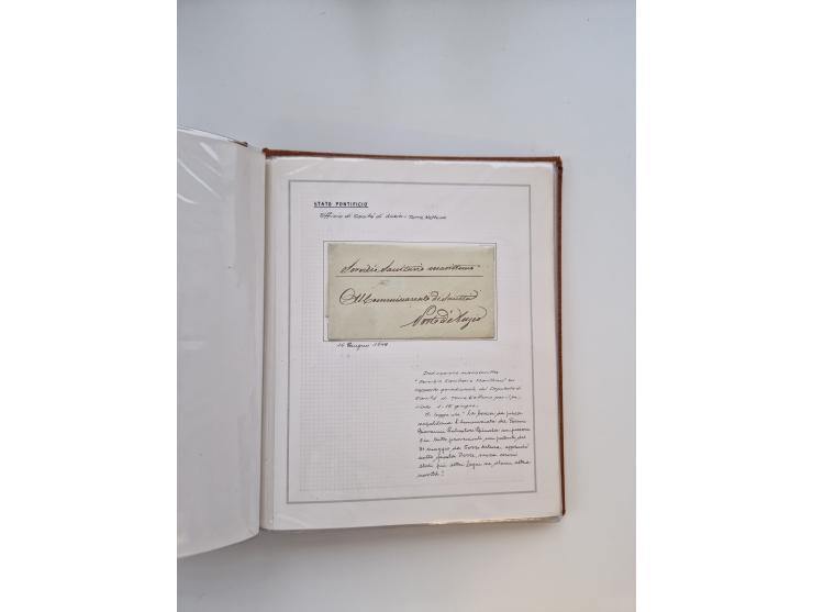 ITALIEN: 1625/1859, Ausstellungssammlung mit über 80 Briefen und Dokumenten, meist Kirchenstaat, jedoch auch etwas Modena und