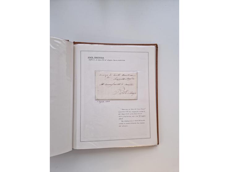 ITALIEN: 1625/1859, Ausstellungssammlung mit über 80 Briefen und Dokumenten, meist Kirchenstaat, jedoch auch etwas Modena und