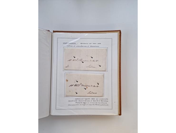 ITALIEN: 1625/1859, Ausstellungssammlung mit über 80 Briefen und Dokumenten, meist Kirchenstaat, jedoch auch etwas Modena und
