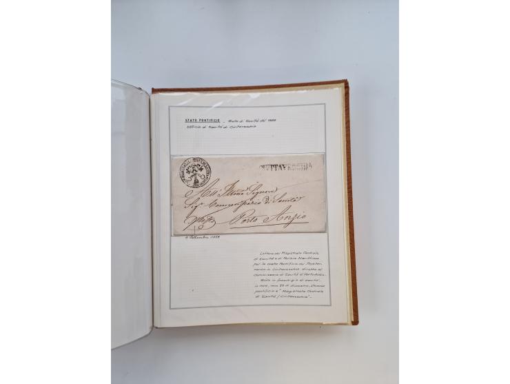 ITALIEN: 1625/1859, Ausstellungssammlung mit über 80 Briefen und Dokumenten, meist Kirchenstaat, jedoch auch etwas Modena und