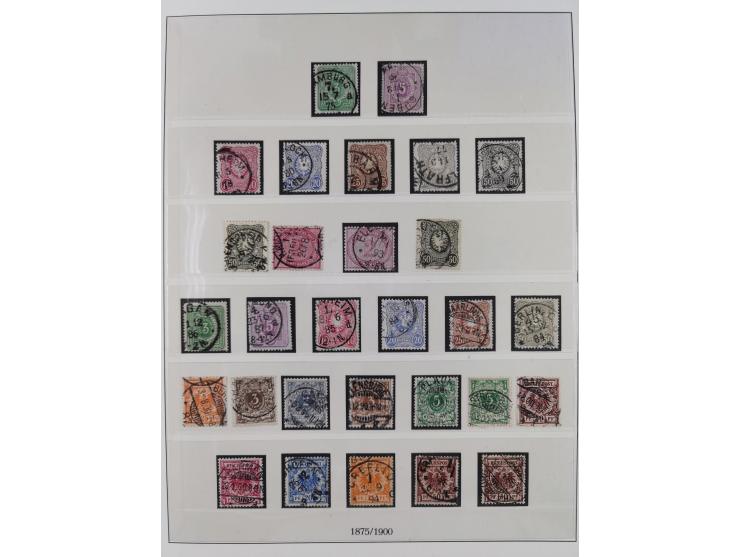 1872/1932, gestempelte Sammlung ab Mi.-Nr. 1 mit u.a. Mi.-Nr. 66, Infla mit geprüften Marken und Weimar mit u.a. Mi.-Nr. 344-