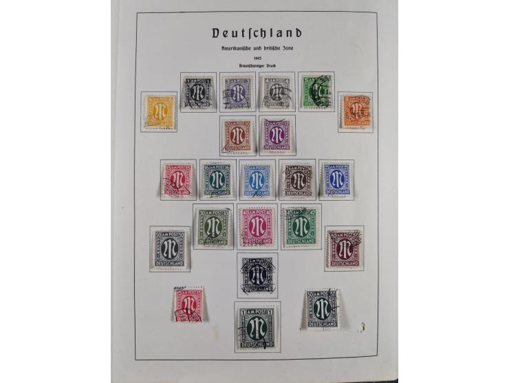 1945/72, meist ungebrauchte und gestempelte Sammlung Zonen ink. Saar, Bund mit gestempelten Heuss-Zusammendrucken, Berlin mit