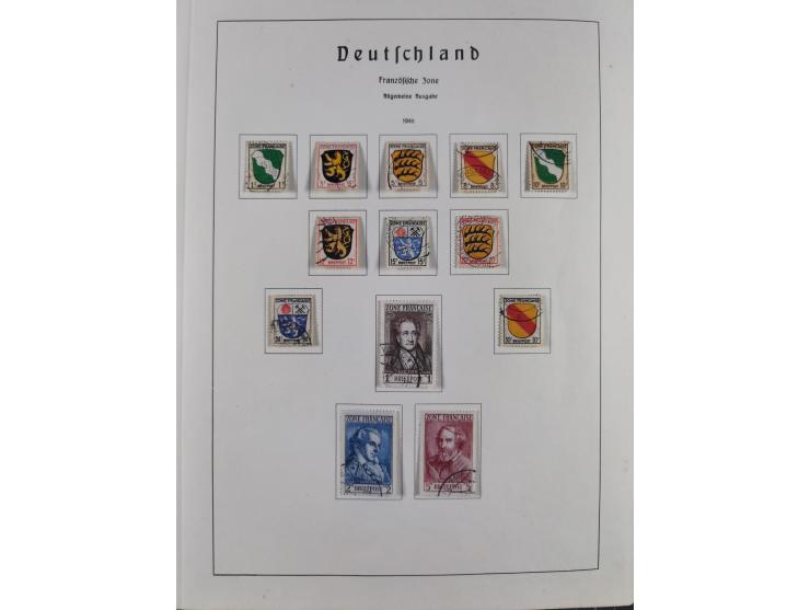 1945/72, meist ungebrauchte und gestempelte Sammlung Zonen ink. Saar, Bund mit gestempelten Heuss-Zusammendrucken, Berlin mit