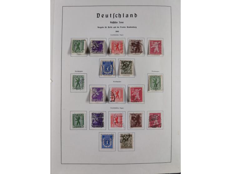 1945/72, meist ungebrauchte und gestempelte Sammlung Zonen ink. Saar, Bund mit gestempelten Heuss-Zusammendrucken, Berlin mit