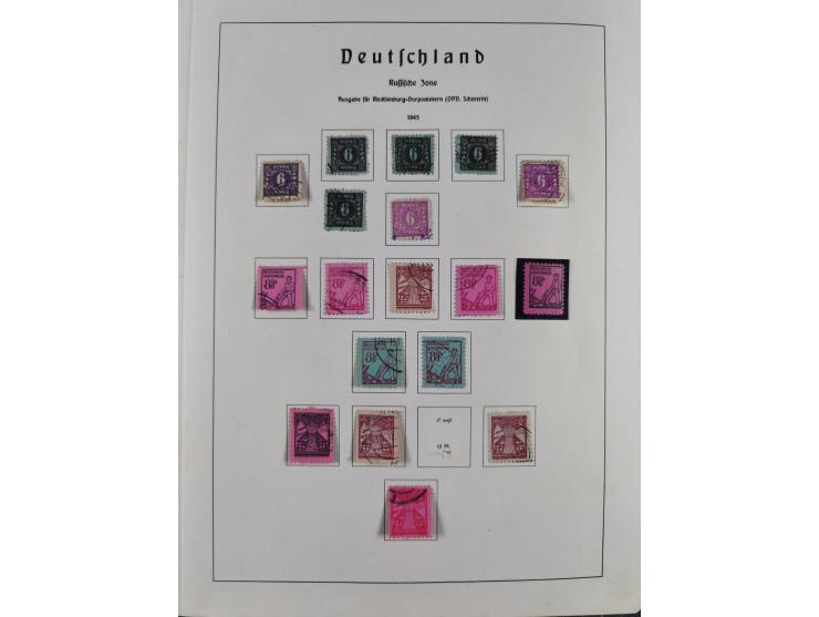 1945/72, meist ungebrauchte und gestempelte Sammlung Zonen ink. Saar, Bund mit gestempelten Heuss-Zusammendrucken, Berlin mit