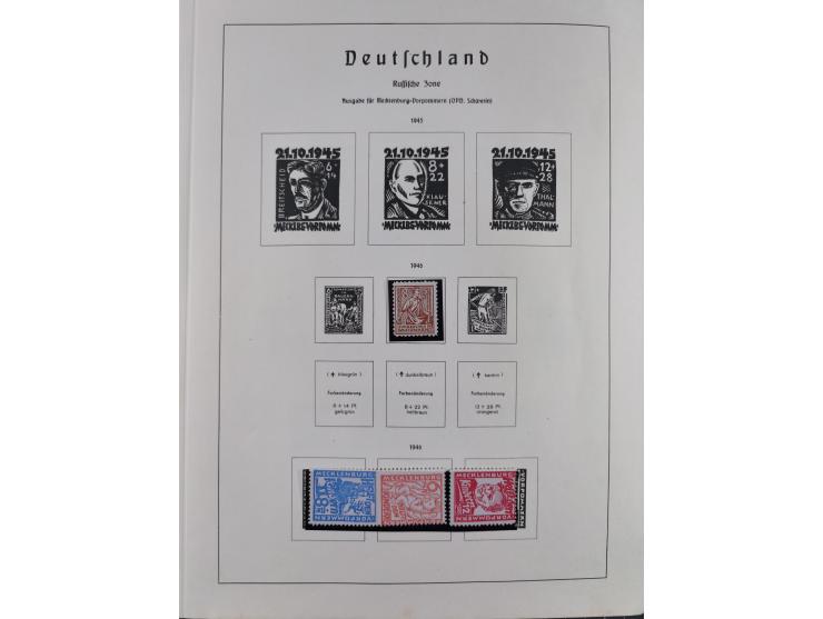 1945/72, meist ungebrauchte und gestempelte Sammlung Zonen ink. Saar, Bund mit gestempelten Heuss-Zusammendrucken, Berlin mit