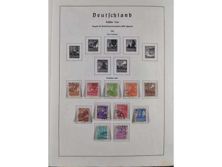 1945/72, meist ungebrauchte und gestempelte Sammlung Zonen ink. Saar, Bund mit gestempelten Heuss-Zusammendrucken, Berlin mit