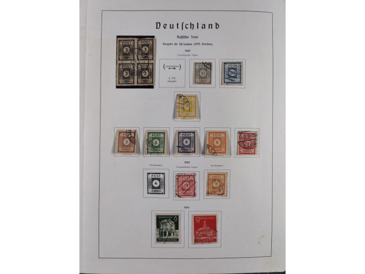 1945/72, meist ungebrauchte und gestempelte Sammlung Zonen ink. Saar, Bund mit gestempelten Heuss-Zusammendrucken, Berlin mit