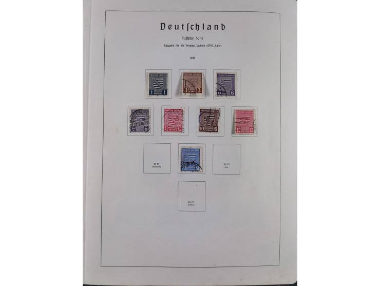 1945/72, meist ungebrauchte und gestempelte Sammlung Zonen ink. Saar, Bund mit gestempelten Heuss-Zusammendrucken, Berlin mit