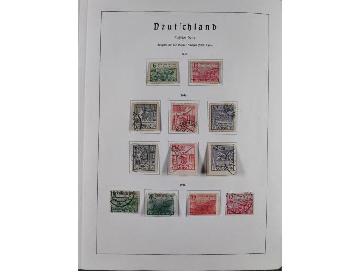 1945/72, meist ungebrauchte und gestempelte Sammlung Zonen ink. Saar, Bund mit gestempelten Heuss-Zusammendrucken, Berlin mit