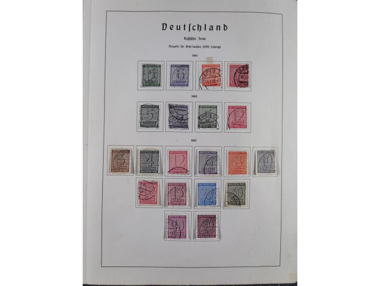 1945/72, meist ungebrauchte und gestempelte Sammlung Zonen ink. Saar, Bund mit gestempelten Heuss-Zusammendrucken, Berlin mit