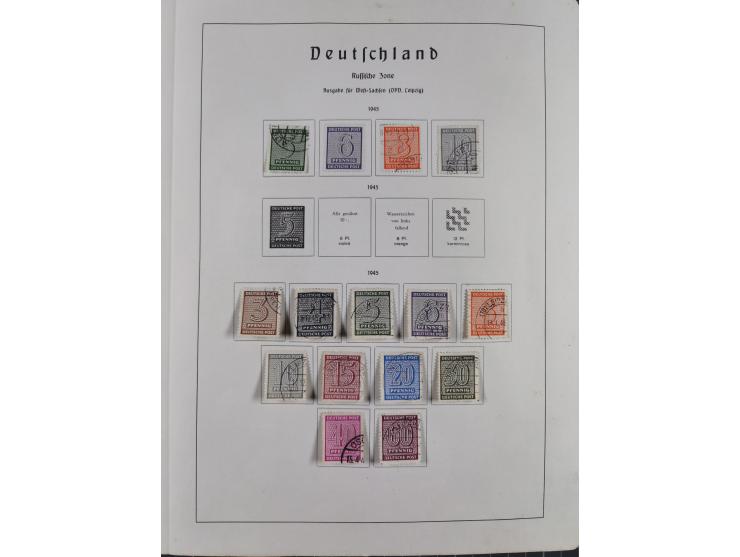 1945/72, meist ungebrauchte und gestempelte Sammlung Zonen ink. Saar, Bund mit gestempelten Heuss-Zusammendrucken, Berlin mit