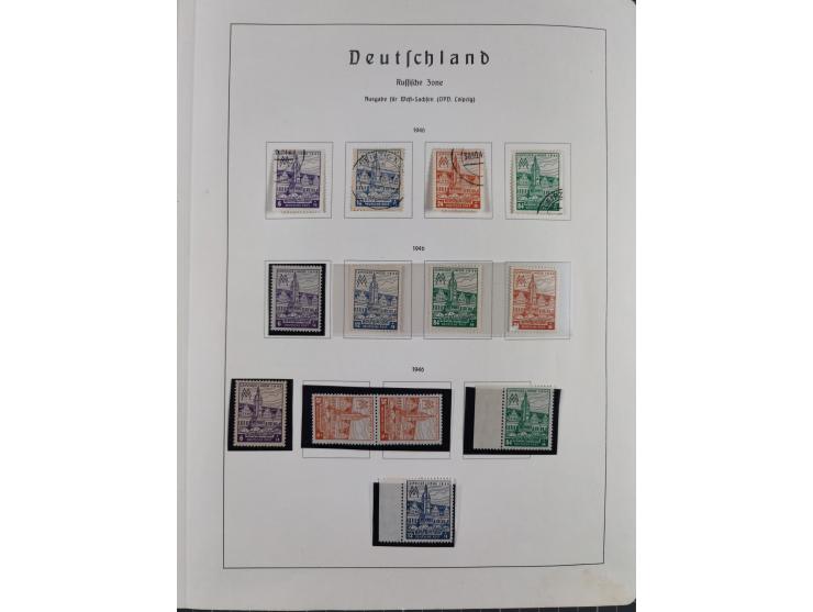 1945/72, meist ungebrauchte und gestempelte Sammlung Zonen ink. Saar, Bund mit gestempelten Heuss-Zusammendrucken, Berlin mit