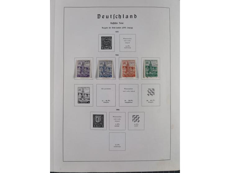 1945/72, meist ungebrauchte und gestempelte Sammlung Zonen ink. Saar, Bund mit gestempelten Heuss-Zusammendrucken, Berlin mit
