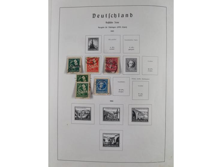 1945/72, meist ungebrauchte und gestempelte Sammlung Zonen ink. Saar, Bund mit gestempelten Heuss-Zusammendrucken, Berlin mit