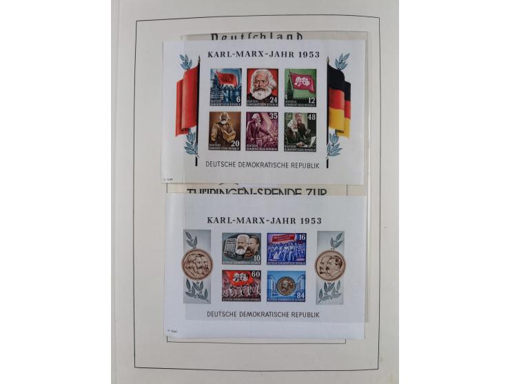 1945/72, meist ungebrauchte und gestempelte Sammlung Zonen ink. Saar, Bund mit gestempelten Heuss-Zusammendrucken, Berlin mit