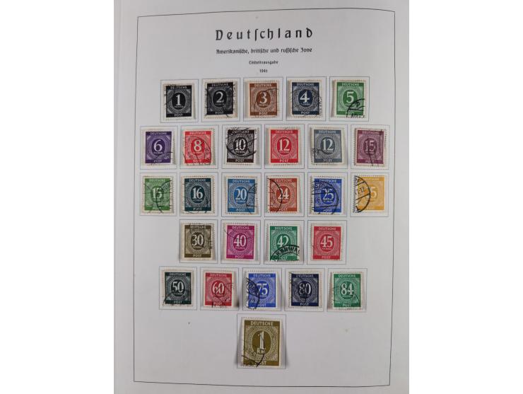 1945/72, meist ungebrauchte und gestempelte Sammlung Zonen ink. Saar, Bund mit gestempelten Heuss-Zusammendrucken, Berlin mit