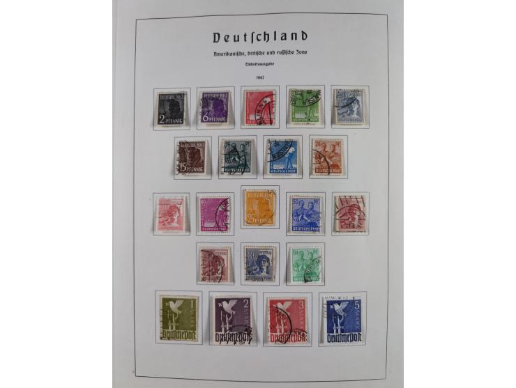 1945/72, meist ungebrauchte und gestempelte Sammlung Zonen ink. Saar, Bund mit gestempelten Heuss-Zusammendrucken, Berlin mit